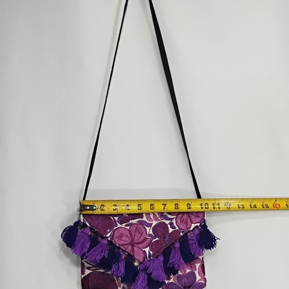 Purple Floral Tassel Women's Bag new w out tags - Picture 2 of 9